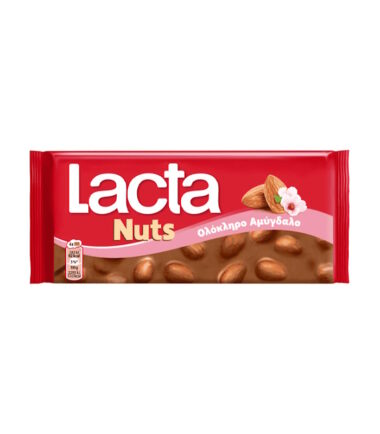 Σοκολάτα με Ολόκληρα Αμύγδαλα LACTA (100gr)