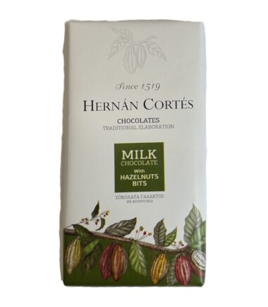 Σοκολάτα HERNAN CORTES Milk Chocolate Bar With Hazelnuts Bits (85gr)