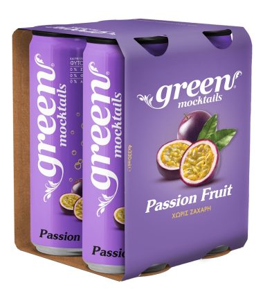 Αναψυκτικό Χωρίς Αλκοόλ GREEN Mocktails Passion Fruit (4x330ml)
