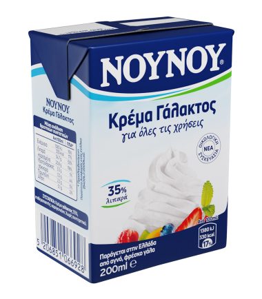 Κρέμα Γάλακτος Μακράς Διαρκείας Πλήρης NOYNOY (200ml)