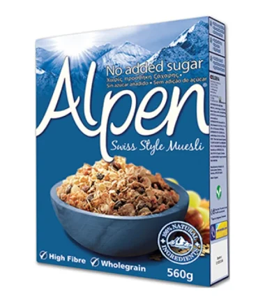 Muesli Χωρίς Πρόσθετη Ζάχαρη ALPEN (560gr)