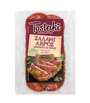 Σαλάμι Αέρος Καπνιστό Σε Φέτες CRETA FARM TOSTAKI (100gr)