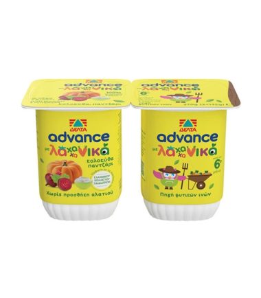 Δέλτα Advance Γιαούρτι Παιδικό Καρότο-Αρακάς 2x135gr