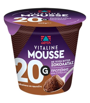 Δέλτα Vitaline mousse επιδόρπιο ψυγείου με γεύση bitter σοκολάτας 200g