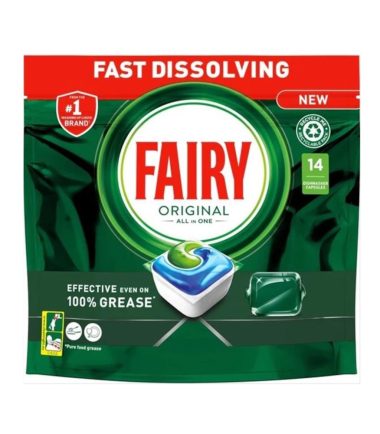 Κάψουλες Πλυντηρίου Πιάτων Original All In One Fairy 14τεμ 189gr