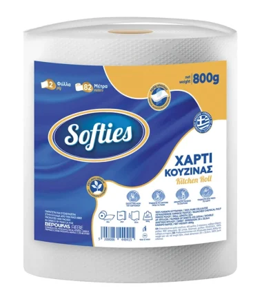Χαρτί Κουζίνας Λευκό BAZAAR Softies (800gr)